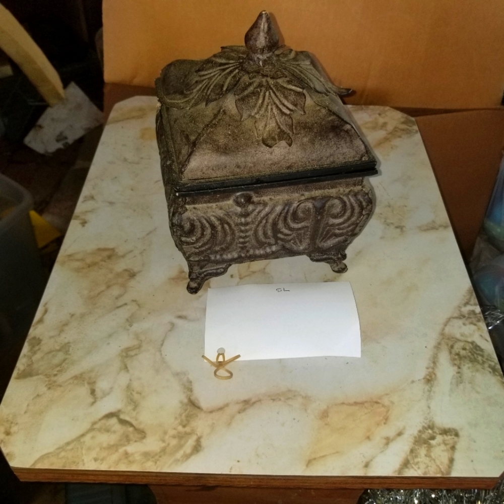 Travel the world for secret treasure boxes box with lid 6" W x 6" D x 8 1/2" H